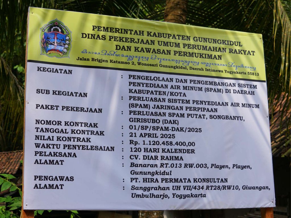Dana Alokasi Khusus Mendarat di Gunungkidul Senilai 6,1 Miliyar Atasi Permasalahan Air