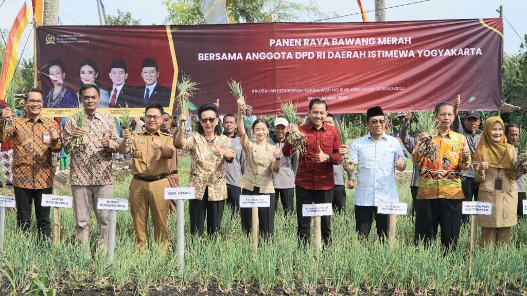 DPD RI Apresiasi Panen Bawang Merah di Gunungkidul, Dorong Ketahanan Pangan Berbasis Potensi Lokal