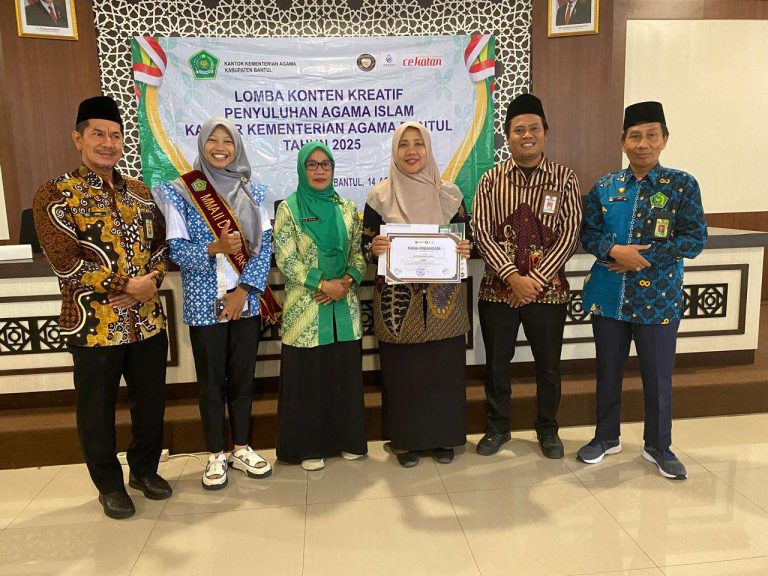 Tim Penyuluh Agama Islam KUA Sewon Raih Juara I Lomba  Konten Kreatif Kreasi Kankemenag Kab Bantul