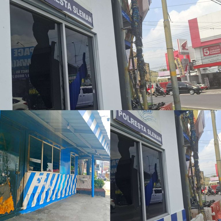 Sejumlah Pos Polisi di DIY Dirusak pada Kamis Pagi: Pelemparan Bom Molotov Hingga Batu