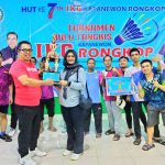 HUT Ke-7 IKG Rongkop Gelar Turnamen Bulu Tangkis Internal, Petir Sabet Juara Satu