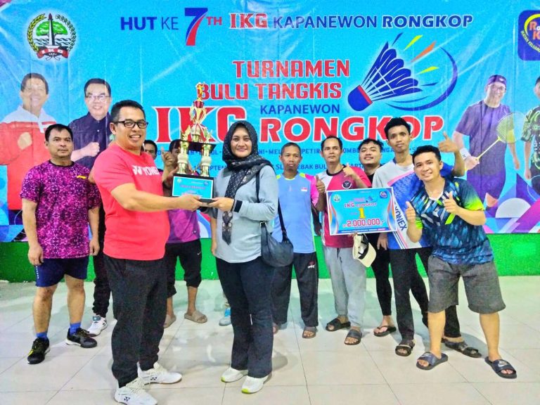 HUT Ke-7 IKG Rongkop Gelar Turnamen Bulu Tangkis Internal, Petir Sabet Juara Satu