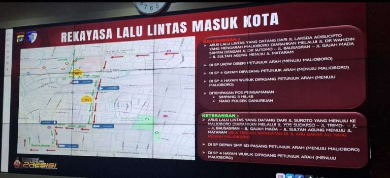 Antisipasi Lonjakan Volume Kendaraan Satlantas Polresta Jogja Buat Rekayasa Lalu Lintas