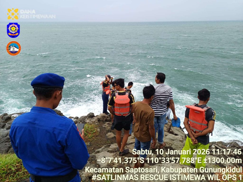 Pemancing Dari Sleman Hilang Dalam Pencarian Tim SAR Istimewa Operasi I