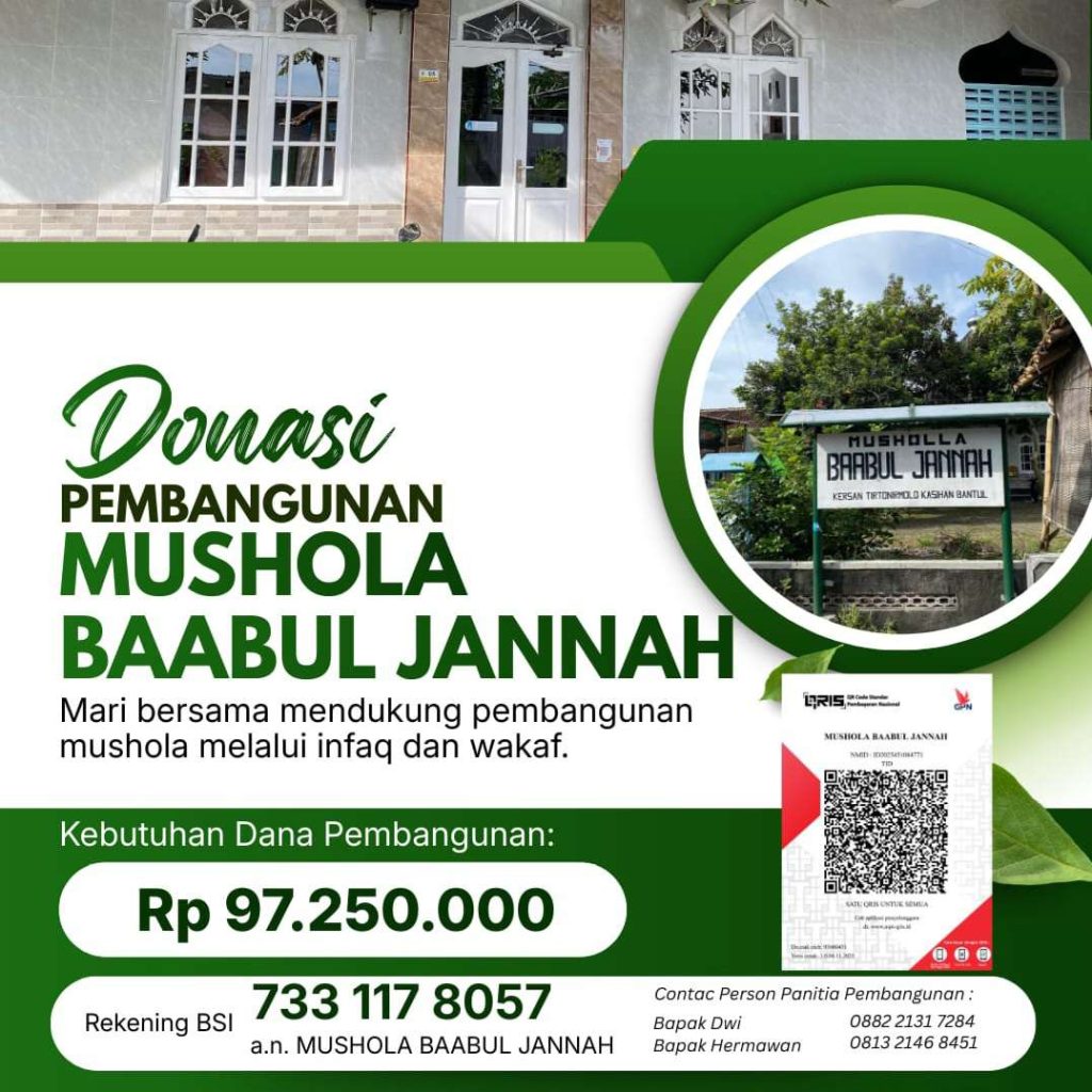 Pengajian dan Penggalangan Dana di Mushola Baabul Jannah Tirtonirmolo Berlangsung Khidmat