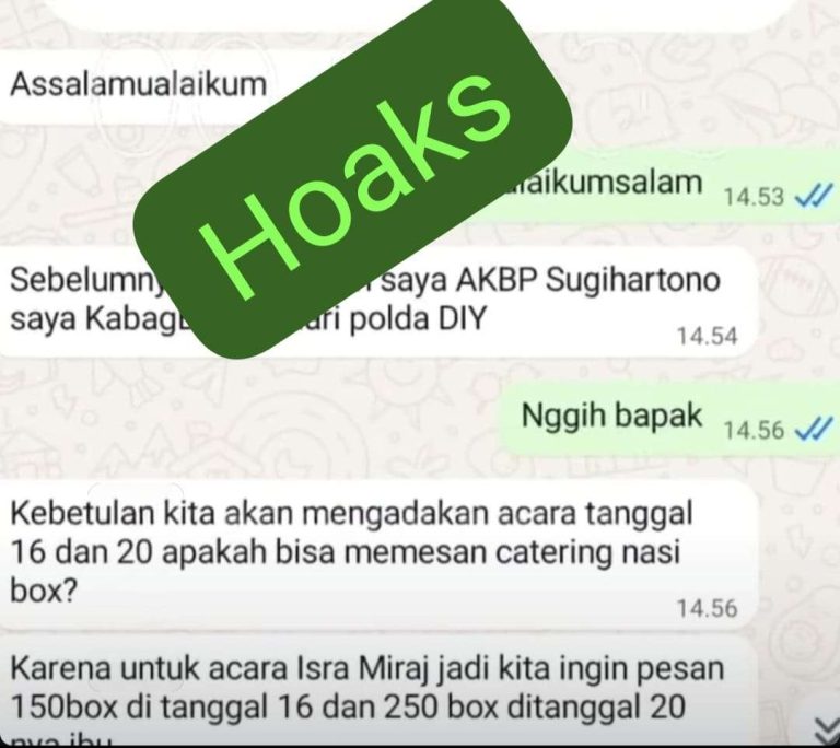 Bantah Pemesanan Katering Mengatasnamakan Anggotanya, Polda DIY Buru Pelaku Bantah Pemesanan Katering Mengatasnamakan Anggotanya, Polda DIY Buru Pelaku