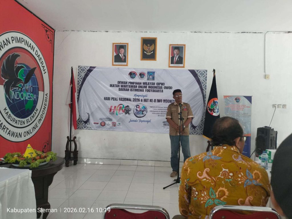 Peringatan Hari Pers Nasional 2026 dan HUT Ke-8 Ikatan Wartawan Online Indonesia DPW DIY Peringatan Hari Pers Nasional 2026 dan HUT Ke-8 Ikatan Wartawan Online Indonesia DPW DIY