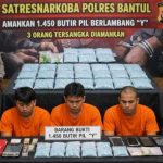 Gempur Narkoba: Polres Bantul Sita 1.450 Pil ‘Sapi’, Tiga Tersangka Diringkus