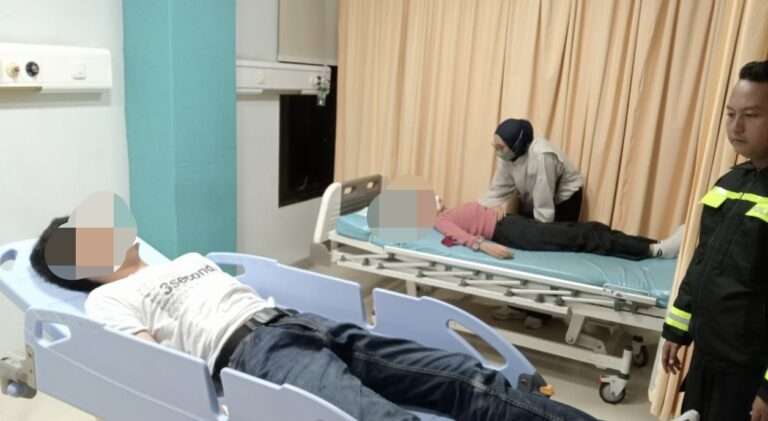 Tabrak Pembatas Jalan di Bundaran Planjan, Dua Orang Alami Luka Ringan