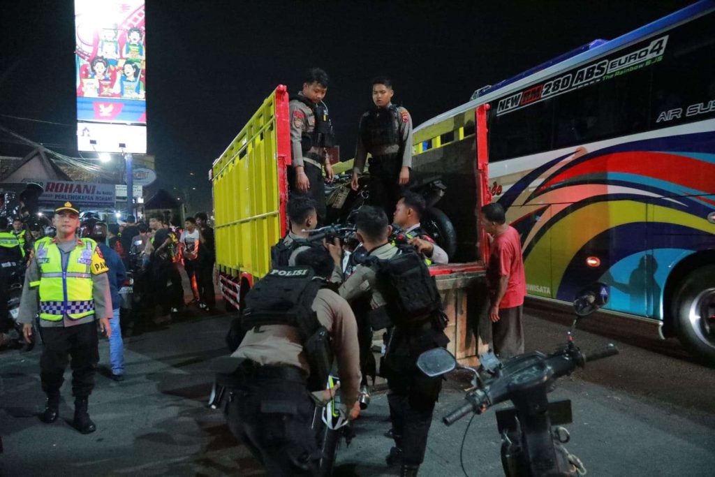 Polres Klaten Tertibkan Konvoi Knalpot Brong di Prambanan, 84 Kendaraan Diamankan