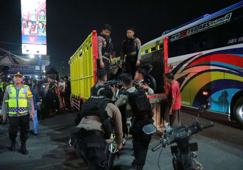 Polres Klaten Tertibkan Konvoi Knalpot Brong di Prambanan, 84 Kendaraan Diamankan