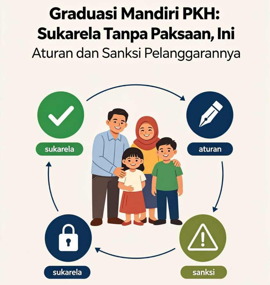 Graduasi Mandiri PKH: Sukarela Tanpa Paksaan, Ini Aturan dan Sanksi Pelanggarannya