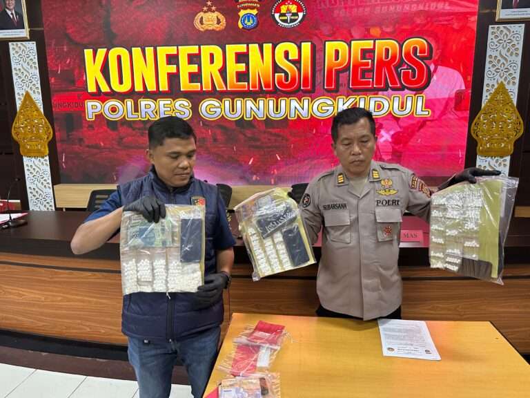 Operasi Narkoba Progo 2026: Polres Gunungkidul Amankan 1.418 Butir Pil Sapi, Empat Orang Tersangka
