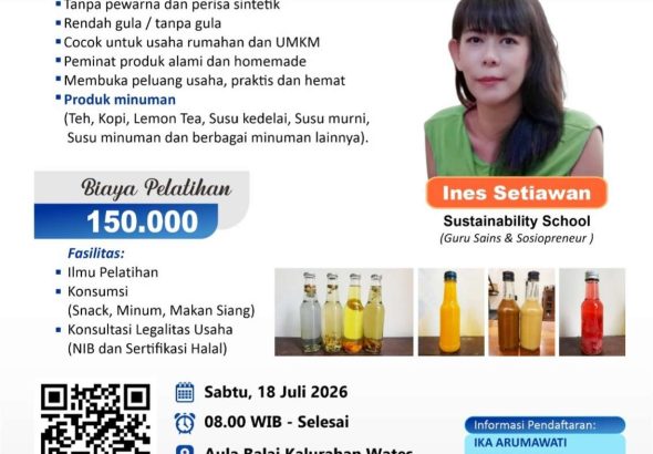 Teknik Pengawetan Minuman Tanpa Bahan Sintetis: Pelatihan Khusus untuk Pelaku UMKM di Kulon Progo Teknik Pengawetan Minuman Tanpa Bahan Sintetis: Pelatihan Khusus untuk Pelaku UMKM di Kulon Progo