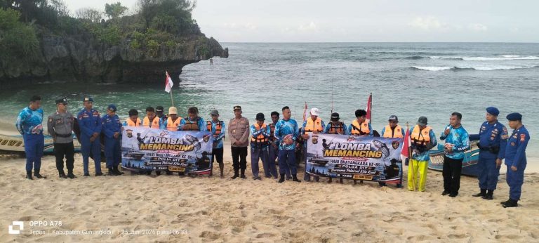 Lomba Mancing Polda DIY Rangkai HUT Bhayangkara ke‑80 Berjalan Lancar di Pantai Ngandong