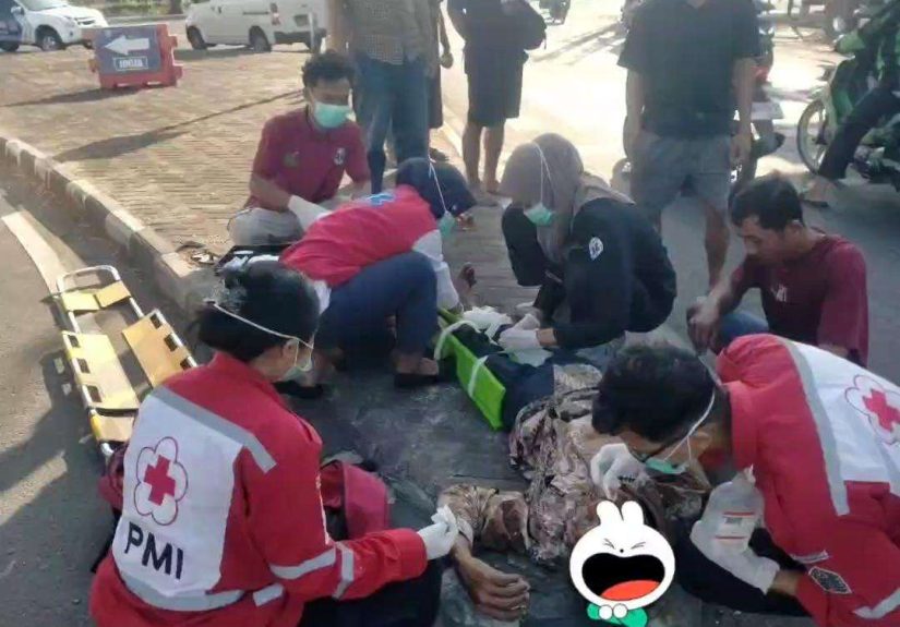 Kecelakaan Beruntun 3 Motor di Simpang Tegalsari Gunungkidul