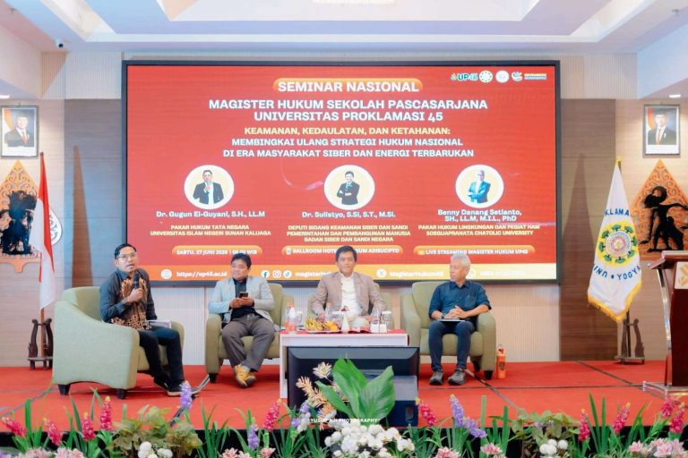 UP45 Gelar Seminar Nasional: Merumuskan Strategi Hukum untuk Kedaulatan dan Ketahanan Nasional di Era Siber & Energi Hijau