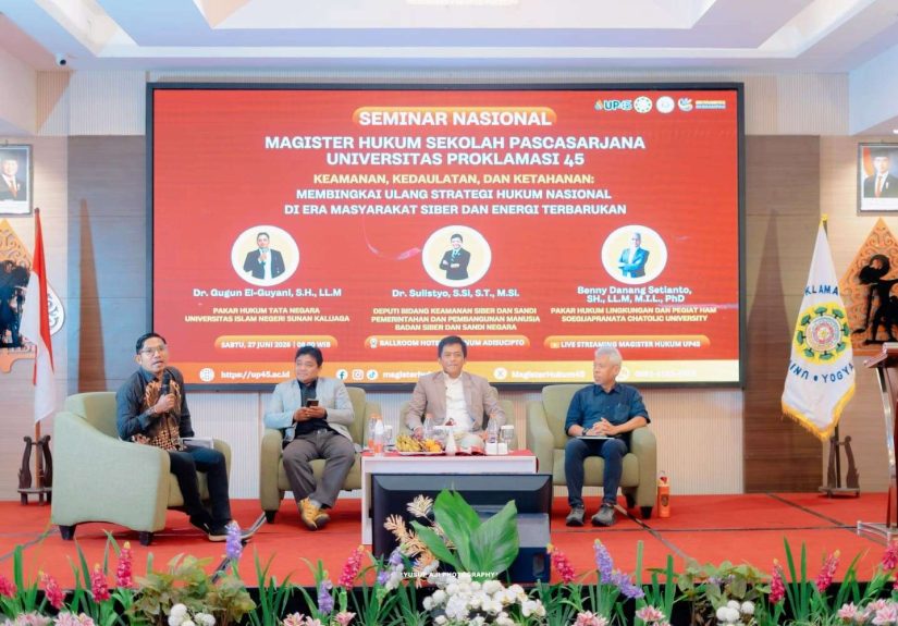 UP45 Gelar Seminar Nasional: Merumuskan Strategi Hukum untuk Kedaulatan dan Ketahanan Nasional di Era Siber & Energi Hijau