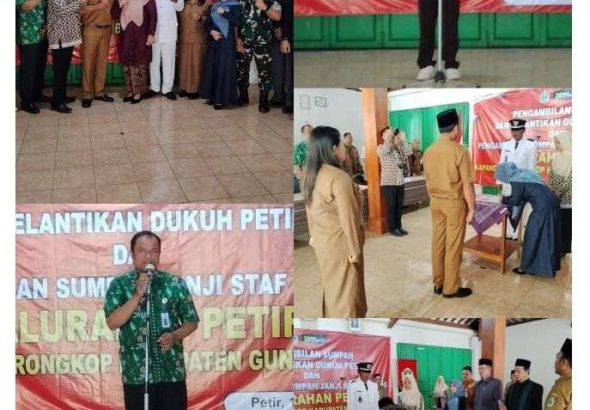 Lurah Kalurahan Petir Lantik Dukuh Padukuhan Petir A dan Staf Pamong Baru