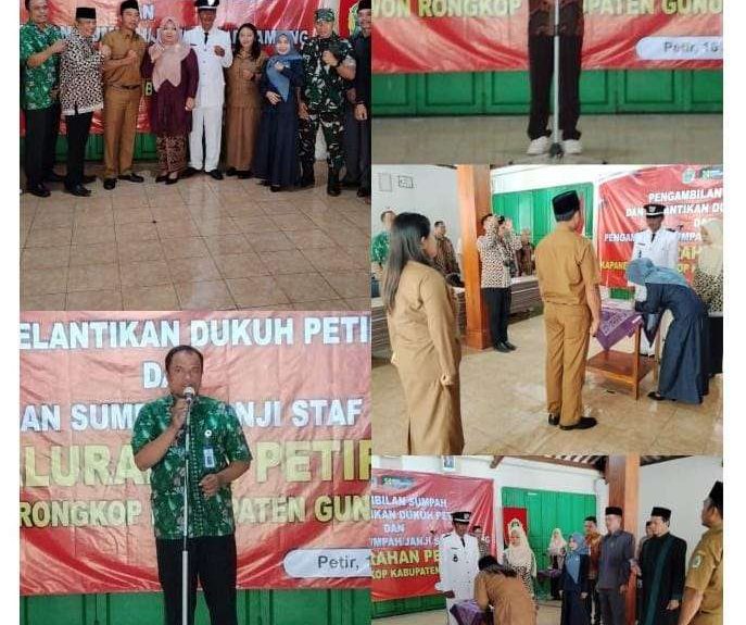 Lurah Kalurahan Petir Lantik Dukuh Padukuhan Petir A dan Staf Pamong Baru