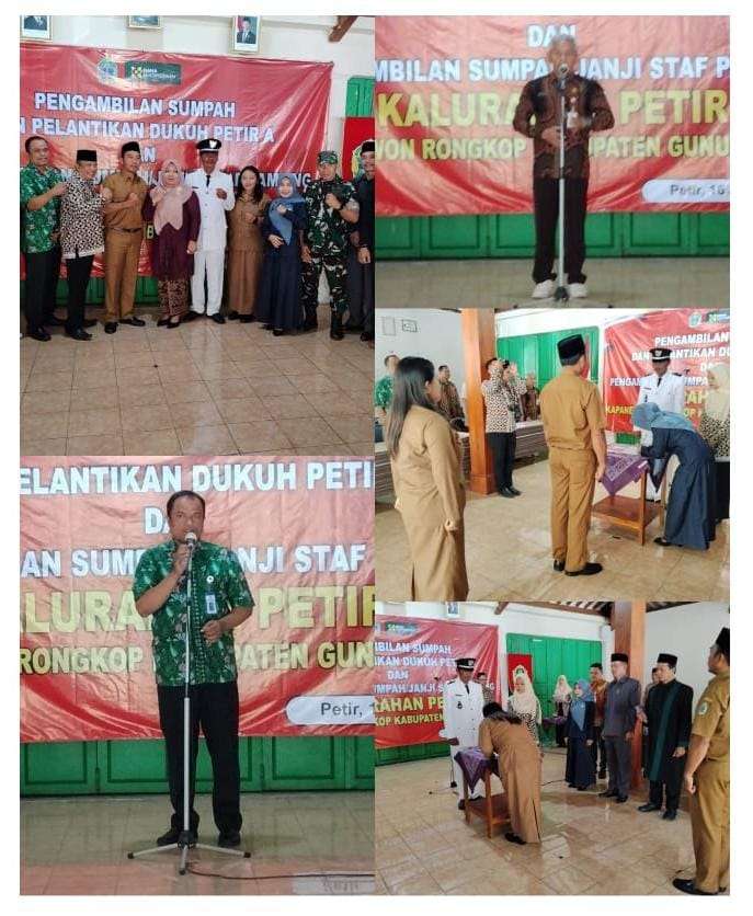 Lurah Kalurahan Petir Lantik Dukuh Padukuhan Petir A dan Staf Pamong Baru