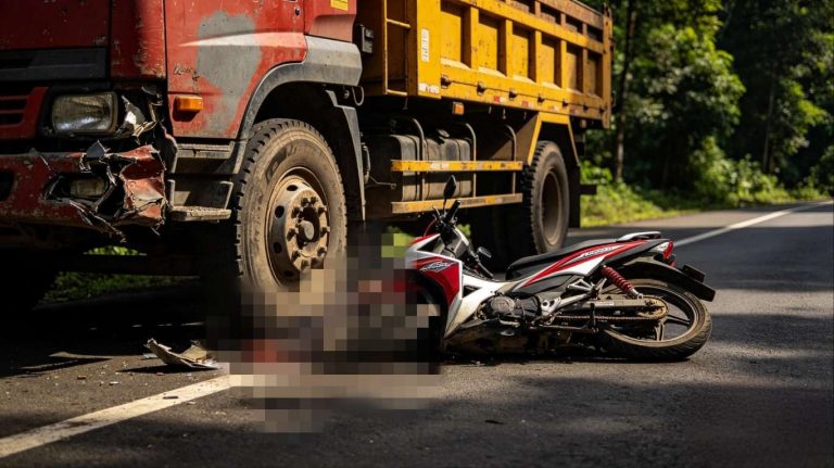 Truk Tronton Melindas Kaki Pengendara Motor di Jalan Jogja-Wonosari Gunungkidul Truk Tronton Melindas Kaki Pengendara Motor di Jalan Jogja-Wonosari Gunungkidul